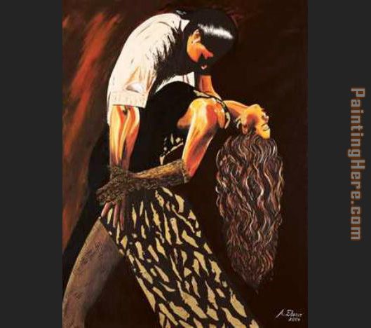 Averil Elaziz Just Tango painting - Flamenco Dancer Averil Elaziz Just Tango art painting